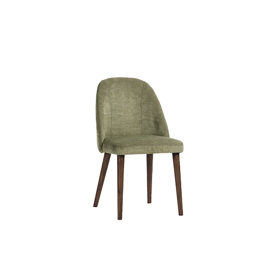 Paris Dining Chair Fabric Moss with Dark Oak Leg
